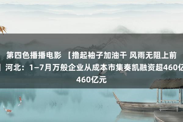 第四色播播电影 【撸起袖子加油干 风雨无阻上前行】河北：1—7月万般企业从成本市集奏凯融资超460亿元